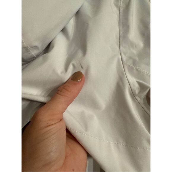 Helly Hansen White Aden Waterproof Insulated Hooded Long Rain Jacket Medium - Picture 6 of 6